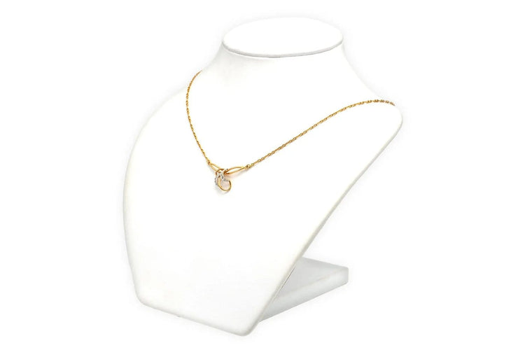 Collier Collier contemporain en or jaune et diamants 58 Facettes 22909