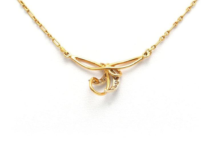 Collier Collier contemporain en or jaune et diamants 58 Facettes 22909