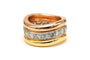 Bague 52 Bague contemporaine en or 18 carats sertie de diamants 2,16 ct 58 Facettes 22983