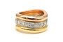 Bague 52 Bague contemporaine en or 18 carats sertie de diamants 2,16 ct 58 Facettes 22983