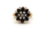 Bague 49 Bague années 50 en or jaune 18 carats sertie de diamants 58 Facettes 22899