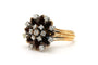 Bague 49 Bague années 50 en or jaune 18 carats sertie de diamants 58 Facettes 22899