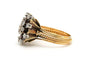 Bague 49 Bague années 50 en or jaune 18 carats sertie de diamants 58 Facettes 22899