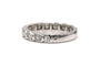 Bague 49 Alliance américaine - Bague en or blanc 18 carats sertie de diamants 58 Facettes 18719
