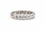 Bague 49 Alliance américaine - Bague en or blanc 18 carats sertie de diamants 58 Facettes 18719
