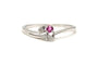 Bague 52 Bague contemporaine en or blanc, rubis et diamants 58 Facettes 22890