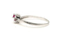 Bague 52 Bague contemporaine en or blanc, rubis et diamants 58 Facettes 22890