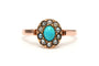Bague 52 Napoléon III - Bague en or jaune, turquoise et perles 58 Facettes 23013