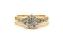 Bague 50 Bague contemporaine en or jaune 18 carats sertie de diamants 0,25 ct 58 Facettes 19454