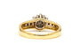 Bague 50 Bague contemporaine en or jaune 18 carats sertie de diamants 0,25 ct 58 Facettes 19454