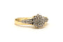 Bague 50 Bague contemporaine en or jaune 18 carats sertie de diamants 0,25 ct 58 Facettes 19454