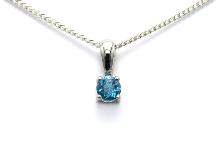 Pendentif Pendentif contemporain en or blanc 18 carats serti d’une topaze 58 Facettes 22888