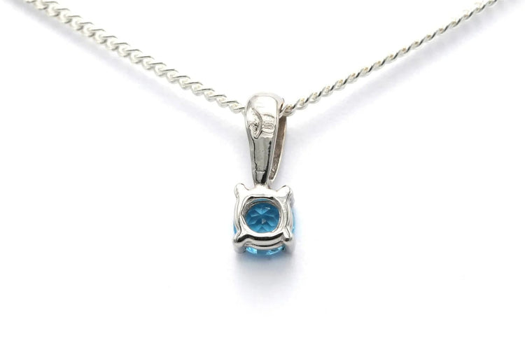 Pendentif Pendentif contemporain en or blanc 18 carats serti d’une topaze 58 Facettes 22888