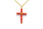 Pendentif Pendentif Art déco en or jaune 18 carats serti de perle et corail 58 Facettes 22966