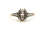 Bague 55 Bague Art déco en or jaune et or blanc 18 carats, diamants 58 Facettes B768