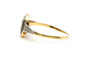 Bague 55 Bague Art déco en or jaune et or blanc 18 carats, diamants 58 Facettes B768