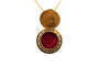 Pendentif Pendentif porte-photo Art nouveau en or jaune 18 carats rubis et diamant 58 Facettes B753