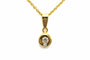 Pendentif Pendentif contemporain en or jaune 18 carats serti de diamants 58 Facettes B771