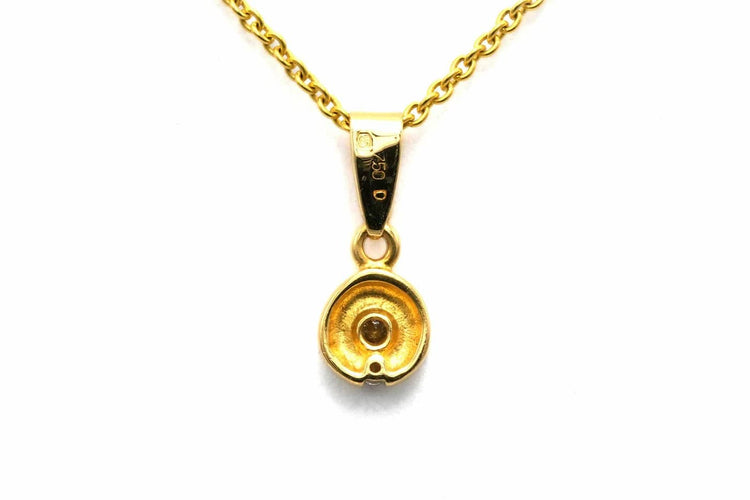Pendentif Pendentif contemporain en or jaune 18 carats serti de diamants 58 Facettes B771