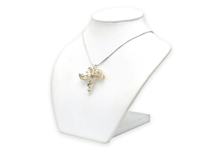 Collier Collier Art nouveau en or jaune 18 carats, argent, perles et diamants 58 Facettes 21134