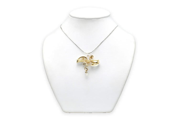 Collier Collier Art nouveau en or jaune 18 carats, argent, perles et diamants 58 Facettes 21134