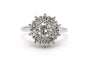 Bague 50 Bague contemporaine en or blanc 18 carats sertie de diamants 1,35 ct 58 Facettes 23066