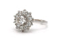 Bague 50 Bague contemporaine en or blanc 18 carats sertie de diamants 1,35 ct 58 Facettes 23066