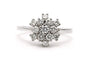 Bague 55 Bague contemporaine en or blanc 18 carats sertie de diamants 0,56 ct 58 Facettes 23104