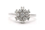 Bague 55 Bague contemporaine en or blanc 18 carats sertie de diamants 0,56 ct 58 Facettes 23104