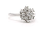 Bague 55 Bague contemporaine en or blanc 18 carats sertie de diamants 0,56 ct 58 Facettes 23104