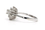 Bague 55 Bague contemporaine en or blanc 18 carats sertie de diamants 0,56 ct 58 Facettes 23104