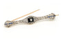 Broche Art déco - Broche en or jaune et blanc, onyx, saphirs et diamants 58 Facettes 23114