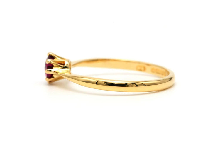 Bague 53 Bague contemporaine en or jaune et grenat 58 Facettes B786