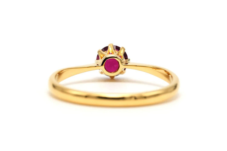 Bague 53 Bague contemporaine en or jaune et grenat 58 Facettes B786
