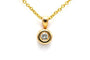 Pendentif Pendentif contemporain en or jaune 18 carats et diamant taille brillant 58 Facettes B788