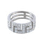 Bague 54 Bague à motifs grecs en platine et diamants 58 Facettes