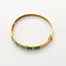 Bracelet Van Cleef & Arpels - Bracelet jonc en or jaune, chrysoprase et diamants 58 Facettes