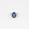 Bague 53.5 Bague en or blanc 18 carats avec saphir de Ceylan et diamants 58 Facettes