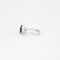 Bague 53.5 Bague en or blanc 18 carats avec saphir de Ceylan et diamants 58 Facettes
