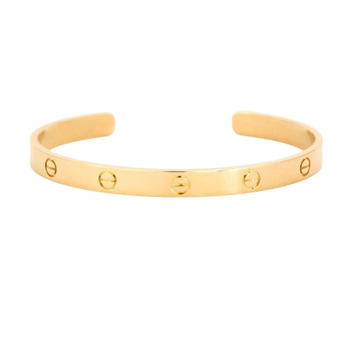 Bracelet Cartier Love - Bracelet jonc en or jaune 18K 58 Facettes