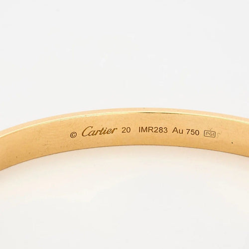 Bracelet Cartier Love - Bracelet jonc en or jaune 18K 58 Facettes