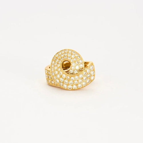 Boucles d'oreilles Parure - Collier ras-de-cou et boucles d’oreilles en or jaune 18K diamants 58 Facettes