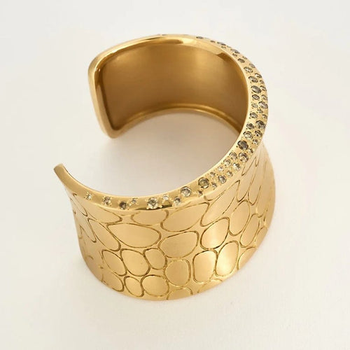 Bracelet Pomellato - Bracelet ouvert en or rose 18K serti de diamants 58 Facettes