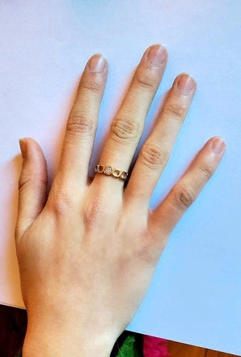 Bague 55 Dinh Van Impression Domino - Alliance en or blanc et diamants 58 Facettes 600