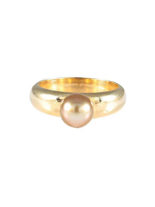 Bague 52.5 Bague perle fine en or jaune 18 carats 58 Facettes 398