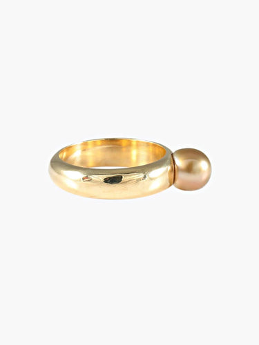 Bague 52.5 Bague perle fine en or jaune 18 carats 58 Facettes 398