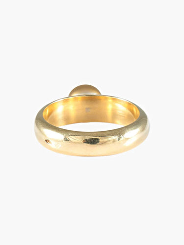 Bague 52.5 Bague perle fine en or jaune 18 carats 58 Facettes 398