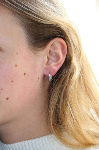 Boucles d'oreilles Boucles d’oreilles en or gris 18k et diamants 58 Facettes 395