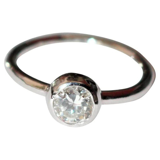 Bague 52 Bague solitaire en or blanc 18k avec diamant 0,52 ct 58 Facettes 412