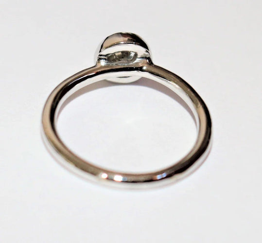 Bague 52 Bague solitaire en or blanc 18k avec diamant 0,52 ct 58 Facettes 412